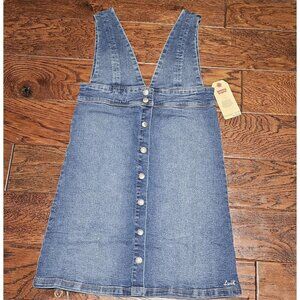 Levis Girls 10R Denim in Bristol Skirtall Overall Dress Western Mini New  W TAGS